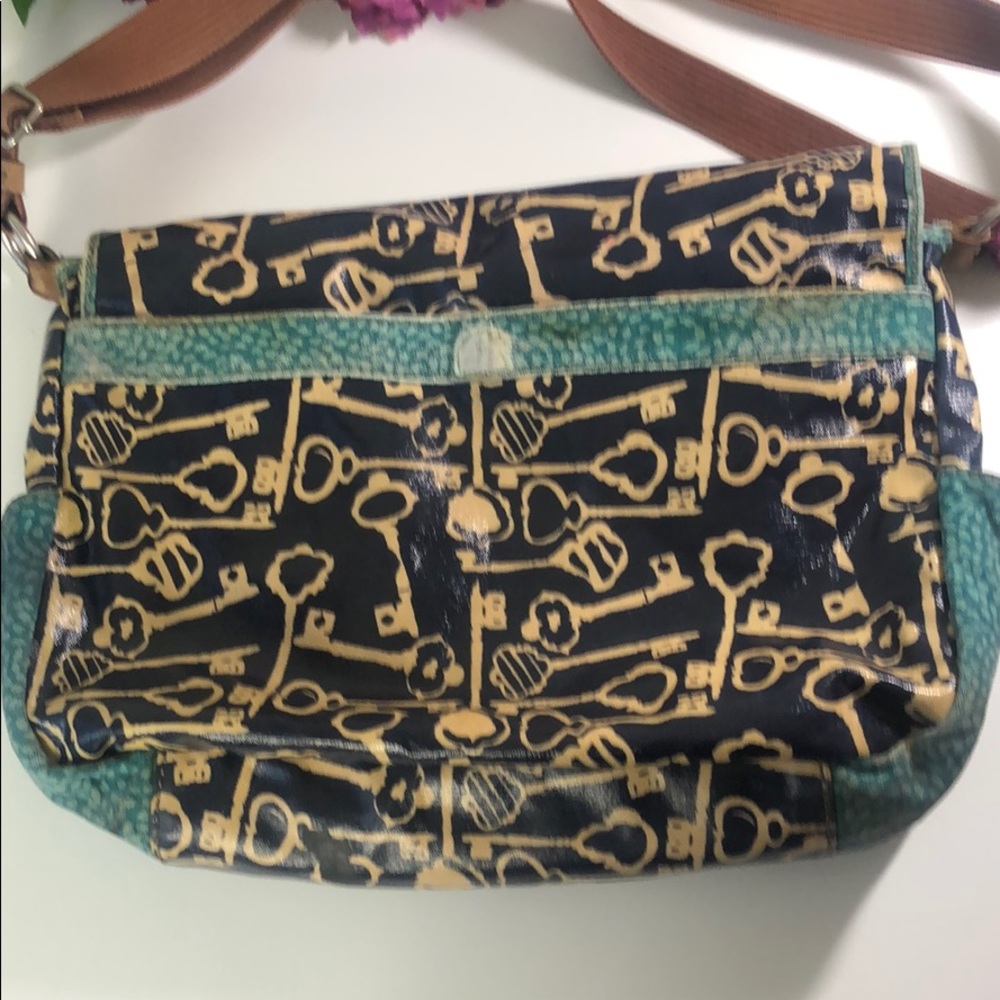 Fossil Keyper Coated Canvas Messenger Bag Navy - image 8